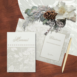 Victorian Tapestry Cream Folded Greeting Card