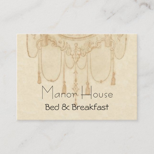 Victorian Tassels in Beige Business Card (Front)