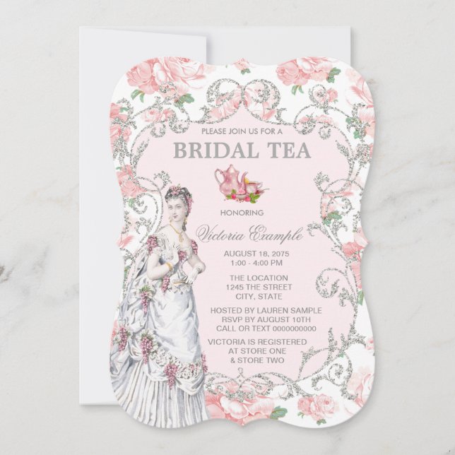 Victorian Tea Party Invitation (Front)