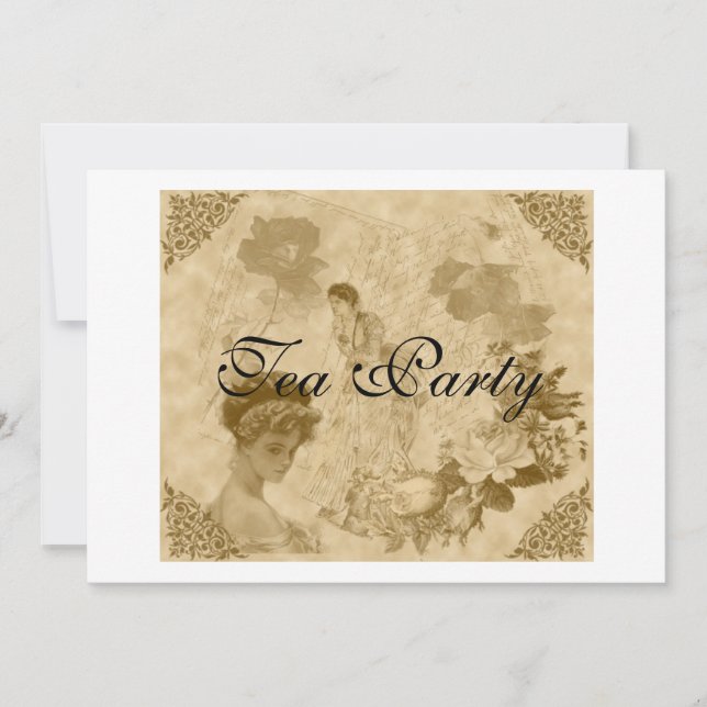 Victorian Tea Party Invitation (Front)