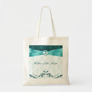 Victorian Teal Damask Mother of the Bride Bag/tote Tote Bag