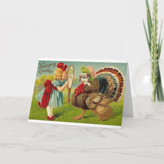 Victorian Thanksgiving Greeting Card (Front)