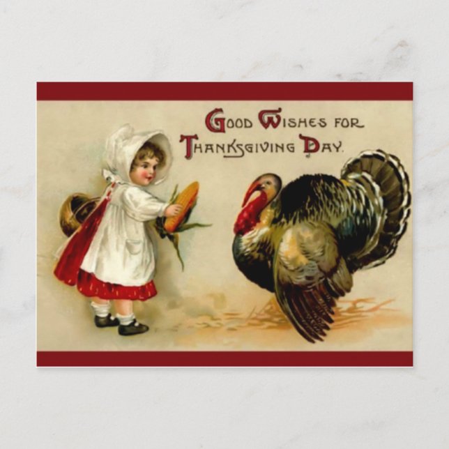 Victorian Thanksgiving Postcard (Front)