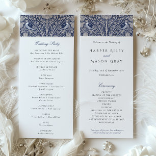 Victorian-Themed Wedding Ceremony Program Card