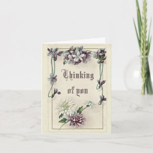Victorian "Thinking of you" card