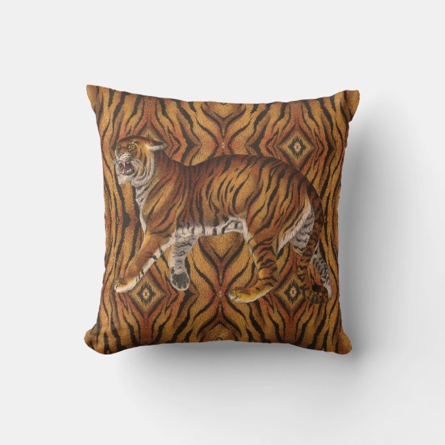 Victorian Tiger Cushion (Front)