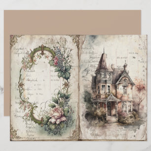 Victorian Time Junk Journal Paper 