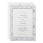 Victorian Toile French Blue Classic Wedding 