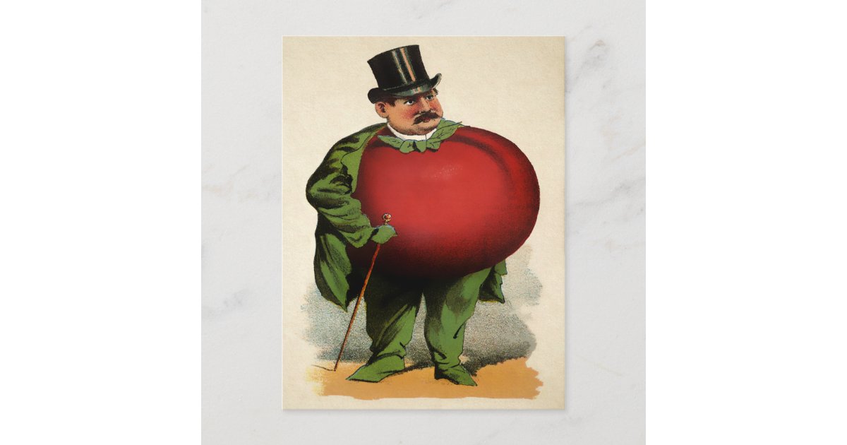 Victorian Tomato Man Postcard | Zazzle