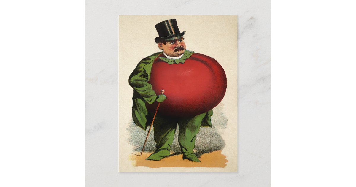 Victorian Tomato Man Postcard | Zazzle Victorian Tomato Man Postcard | Zazzle