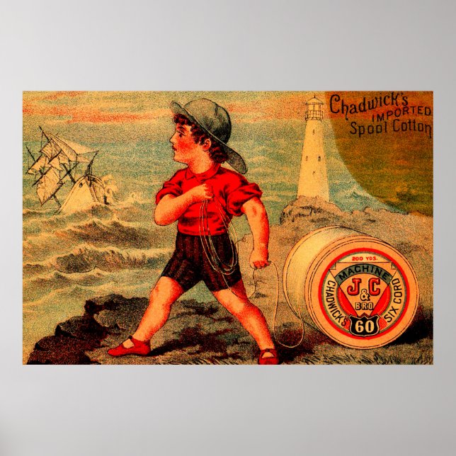 Victorian trade card Chadwick’s Spool Cotton Poster (Front)