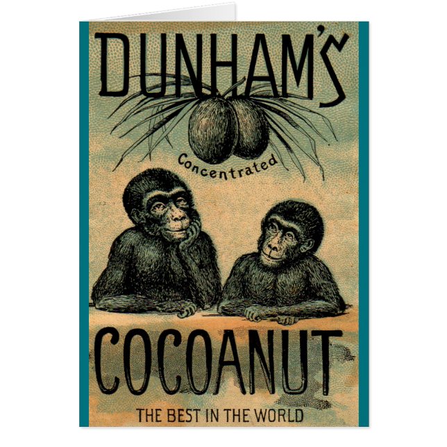 Victorian trade card: Dunham’s Cocoanut (Front)