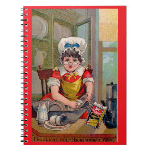 Victorian trade card for Ivorine soap Notebook