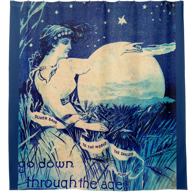 Victorian trade card Oliver Chilled Plough Shower Curtain (Front)