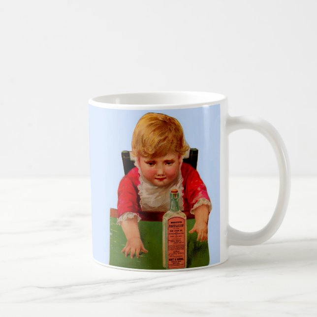 Victorian trade card: Scott's Emulsion Castor Oil Coffee Mug (Right)