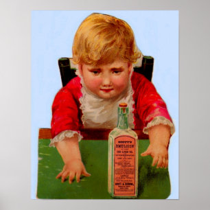 Victorian trade card: Scott's Emulsion Castor Oil Poster