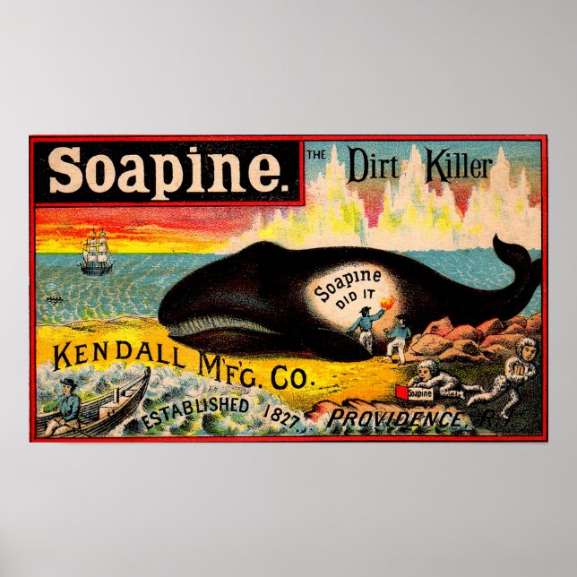 Victorian trade card Soapine the Dirt Killer Poster (Front)