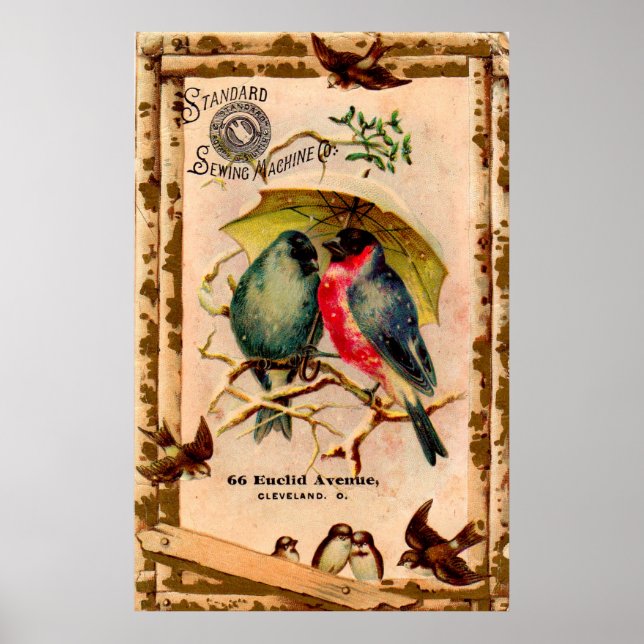 Victorian trade card Standard Sewing Machine Co. Poster (Front)