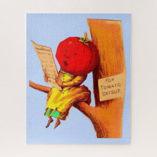 Victorian trade card tomato head woman jigsaw puzzle