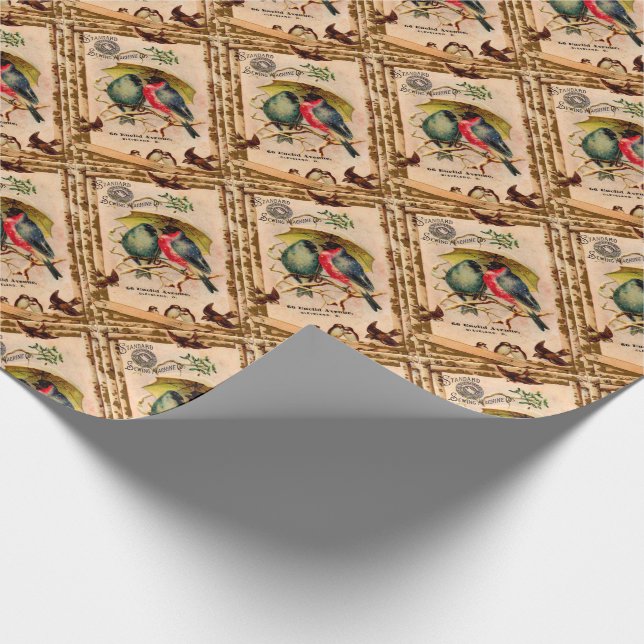 Victorian tradecard Standard Sewing Machine Co. Wrapping Paper (Corner)