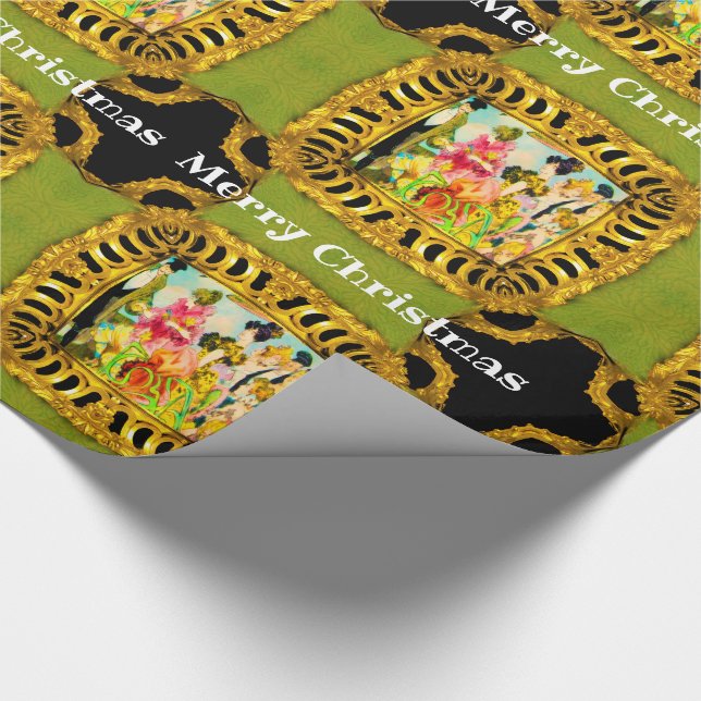 Victorian travelling for the day at Christmas Wrapping Paper (Corner)