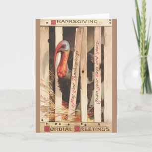 Victorian Turkey Thanksgiving Greeting Card
