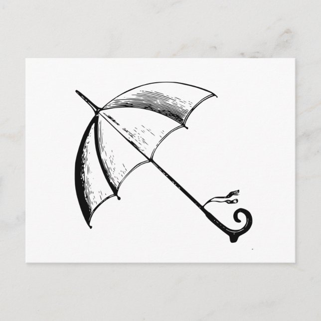 Victorian Umbrella Postcard (Front)