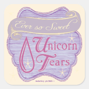 Victorian Unicorn Tears Square Sticker