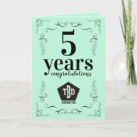 Victorian universal employee anniversary card
