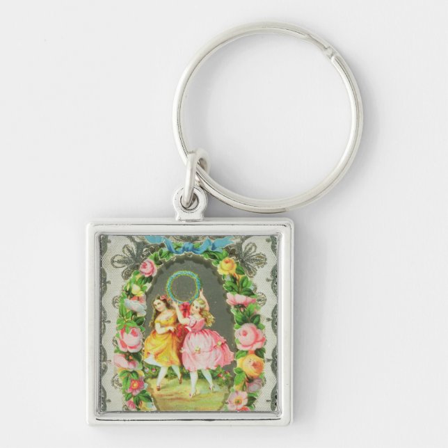 Victorian Valentine Card Key Ring (Front)