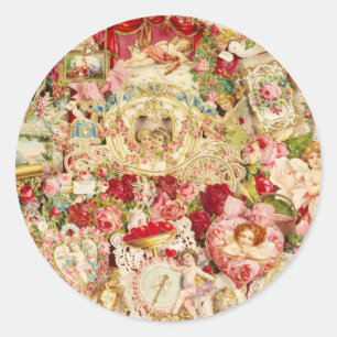 Victorian Valentine Collage Stickers
