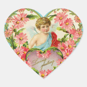 Victorian Valentine Heart Stickers