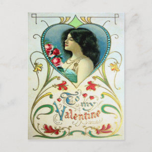 Victorian Valentine Holiday Postcard