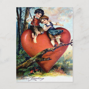 Victorian Valentine Holiday Postcard