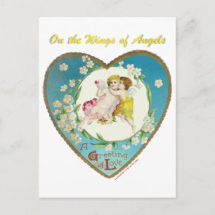Victorian Valentine On the Angels of Angels Gifts Holiday Postcard