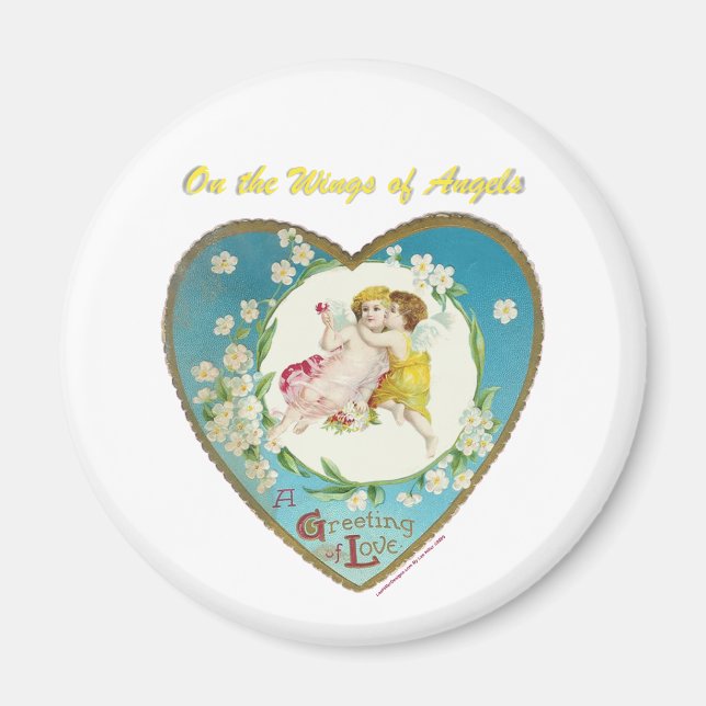 Victorian Valentine On the Angels of Angels Gifts Magnet (Front)