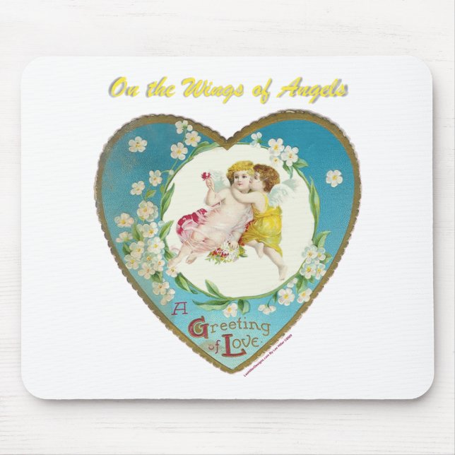 Victorian Valentine On the Angels of Angels Gifts Mouse Mat (Front)