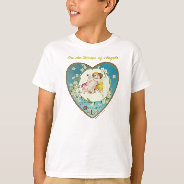 Victorian Valentine On the Angels of Angels Gifts T-Shirt (Front)