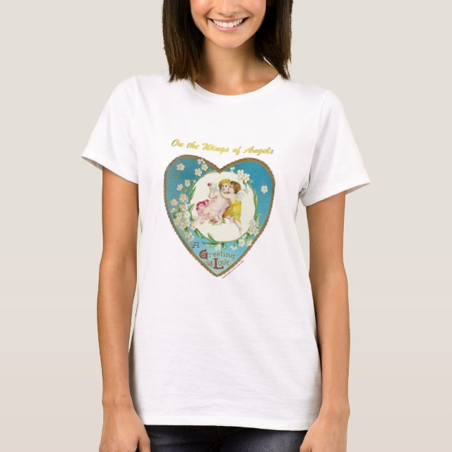 Victorian Valentine On the Angels of Angels Gifts T-Shirt (Front)