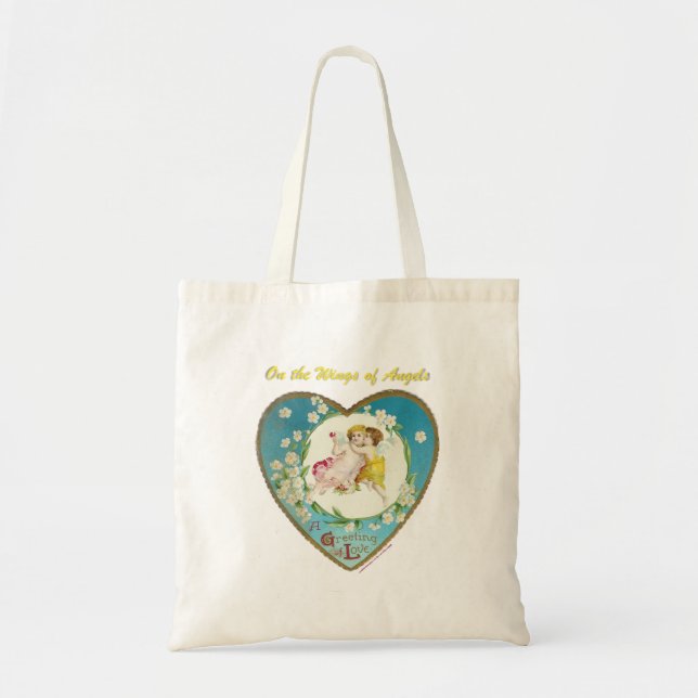Victorian Valentine On the Angels of Angels Gifts Tote Bag (Front)