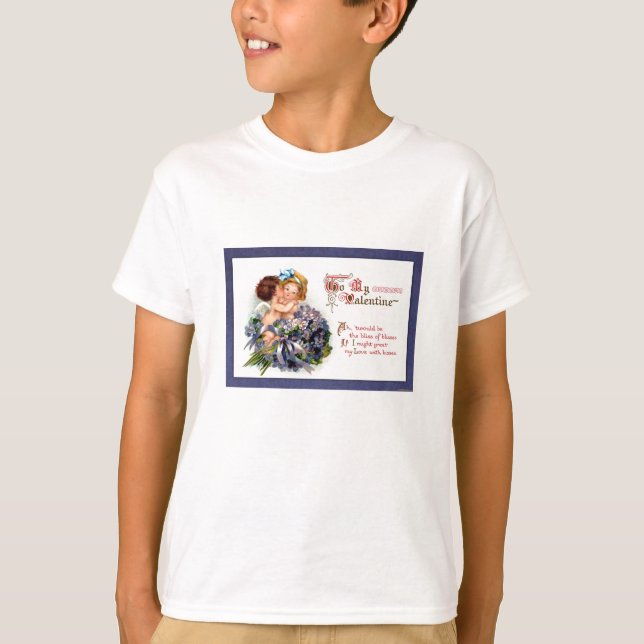 Victorian Valentine "The Bliss of Kisses"  Gifts T-Shirt (Front)