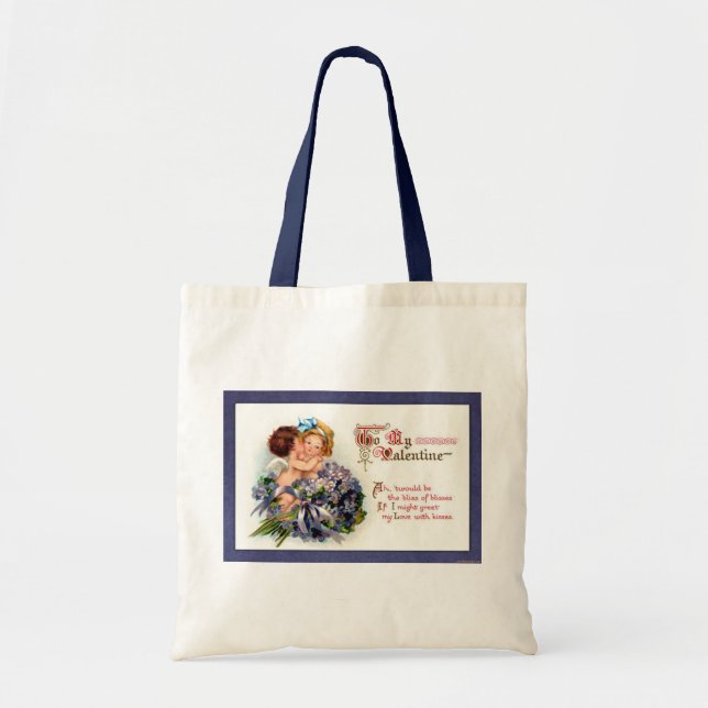 Victorian Valentine "The Bliss of Kisses"  Gifts Tote Bag (Front)