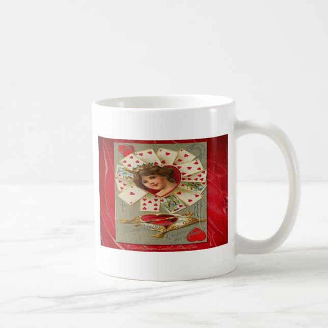 Victorian Valentine The Queen Of Hearts Coffee Mug (Right)
