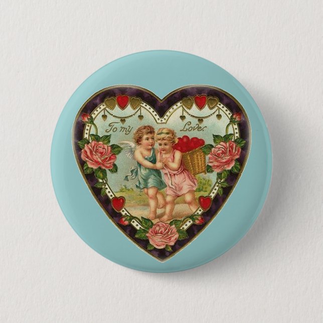 Victorian Valentine To My Love II 6 Cm Round Badge (Front)