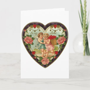 Victorian Valentine To My Love II Holiday Card