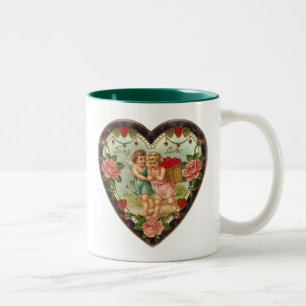 Victorian Valentine To My Love II Two-Tone Coffee Mug