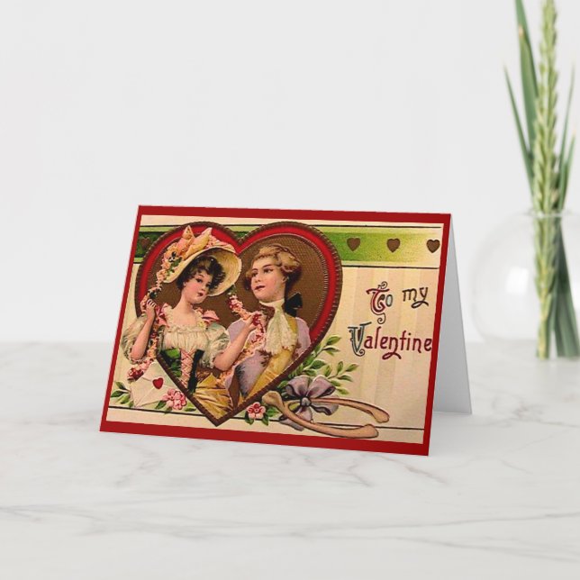 Victorian Valentines Couple card (Front)