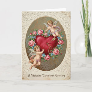 Victorian Valentines Cupid Card