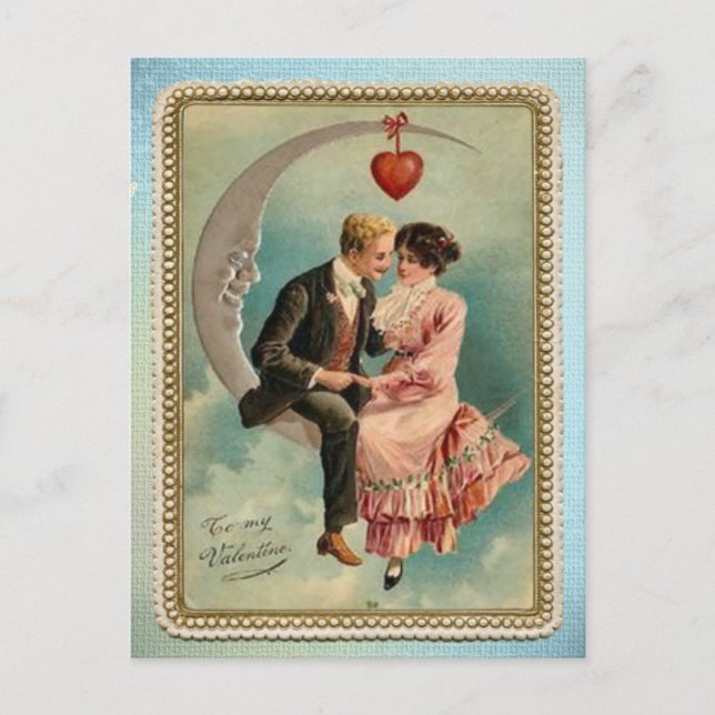 victorian valentines holiday postcard (Front)