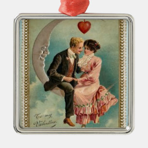 victorian valentines metal tree decoration